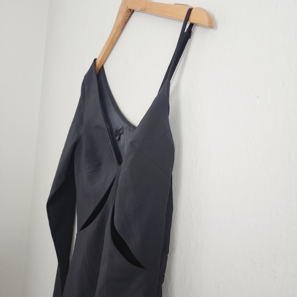 NBD Tobias Black One Shoulder Cut Out Mini Dress Asymmetric Revolve - Size Small - Picture 5 of 11